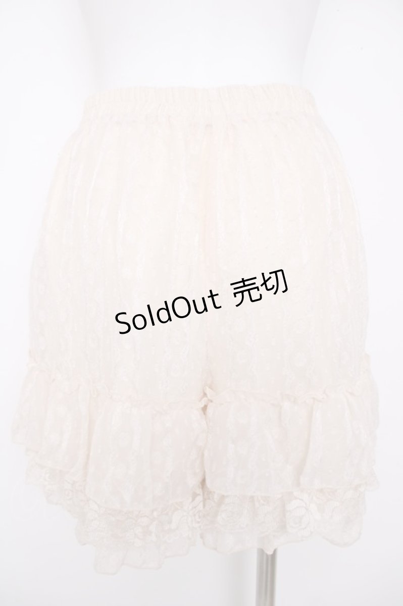 画像2: axes femme POETIQUE / レース柄シフォンペチパンツ M 黒 Y-26-07-05-155-AX-PA-SZ-ZY (2)