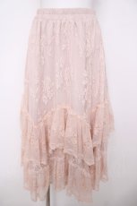 画像1: axes femme / レースフリルスカート  ピンク Y-26-07-05-156-AX-SK-SZ-ZY (1)