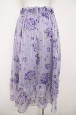 画像2: axes femme / 紫陽花柄シアーストライプスカート  ラベンダー Y-26-07-05-160-AX-SK-SZ-ZY (2)