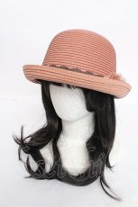 画像1: axes femme / ボーラーストローハット 57.5cm ピンク Y-26-07-05-014-AX-AC-SZ-ZY (1)