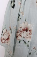 画像3: axes femme / 花柄シアーチェックフレアスカート F ミント Y-26-07-05-162-AX-SK-SZ-ZY (3)