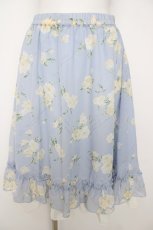 画像1: axes femme / フラワープリントスカート M サックス Y-26-07-05-165-AX-SK-SZ-ZY (1)