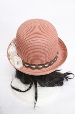 画像3: axes femme / ボーラーストローハット 57.5cm ピンク Y-26-07-05-014-AX-AC-SZ-ZY (3)