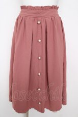 画像1: axes femme / パールボタンミドルスカート F ピンク Y-26-07-05-175-AX-SK-SZ-ZY (1)