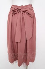 画像2: axes femme / パールボタンミドルスカート F ピンク Y-26-07-05-175-AX-SK-SZ-ZY (2)