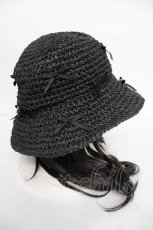画像4: axes femme / リボンペーパーハット F 黒 Y-26-07-05-015-AX-AC-SZ-ZY (4)