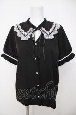 画像1: axes femme / カットワークブラウス L 黒 Y-26-07-05-021-AX-BL-SZ-ZY (1)