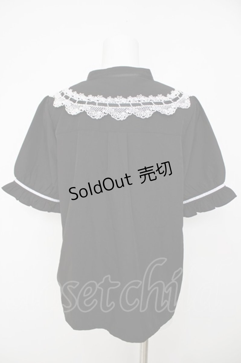 画像2: axes femme / カットワークブラウス L 黒 Y-26-07-05-021-AX-BL-SZ-ZY (2)