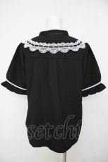 画像2: axes femme / カットワークブラウス L 黒 Y-26-07-05-021-AX-BL-SZ-ZY (2)