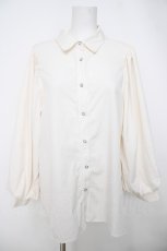画像1: axes femme / ピコレース付ボリューム袖ブラウス  白 Y-26-07-05-023-AX-BL-SZ-ZY (1)