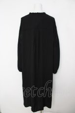 画像2: axes femme / 袖刺繍チャイナ釦シャツワンピース M 黒 Y-26-07-05-026-AX-OP-SZ-ZY (2)