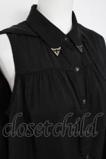 画像3: axes femme POETIQUE / ケープデザインブラウス M 黒 Y-26-07-07-038-AX-BL-SZ-ZY (3)
