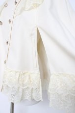 画像4: axes femme / リボン付レースフリルコート F 生成り Y-26-07-07-042-AX-JA-SZ-ZY (4)
