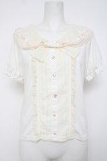 画像1: LIZ LISA / リボン襟カットトップス 0 白 Y-26-07-07-048-LO-TO-SZ-ZY (1)