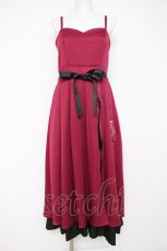 画像1: axes femme / チャイナ風刺繍キャミワンピース F ワイン Y-26-07-07-074-AX-OP-SZ-ZY (1)