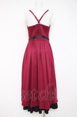 画像2: axes femme / チャイナ風刺繍キャミワンピース F ワイン Y-26-07-07-074-AX-OP-SZ-ZY (2)