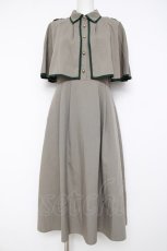 画像1: axes femme POETIQUE / ケープトレンチデザインワンピース M グリーン Y-26-07-07-077-AX-OP-SZ-ZY (1)