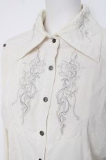 画像4: Ozz Croce / 刺繍燕尾シャツ  白 Y-26-07-07-095-OO-BL-SZ-ZY (4)