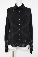 画像1: Ozz Croce / スカル刺繍シャツ  黒 Y-26-07-07-096-OO-BL-SZ-ZY (1)