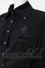 画像5: Ozz Croce / スカル刺繍シャツ  黒 Y-26-07-07-096-OO-BL-SZ-ZY (5)