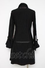 画像2: Ozz On / 十字刺繍シャツワンピース  黒 Y-26-07-07-099-OO-OP-SZ-ZY (2)