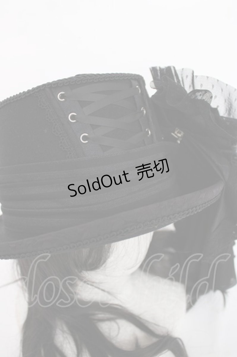 画像4: Ozz oneste / Dark Wizard コサージュハット  黒 Y-26-07-07-013-OO-AC-SZ-ZY (4)