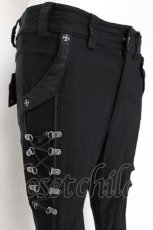 画像5: Ozz Croce / 編上げベルトパンツ  黒 Y-26-07-07-115-OO-PA-SZ-ZY (5)