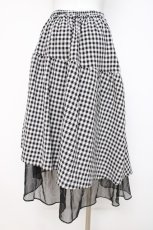 画像2: axes femme POETIQUE / ギンガムチェックイレヘムSK M 黒 Y-26-07-07-124-AX-SK-SZ-ZY (2)