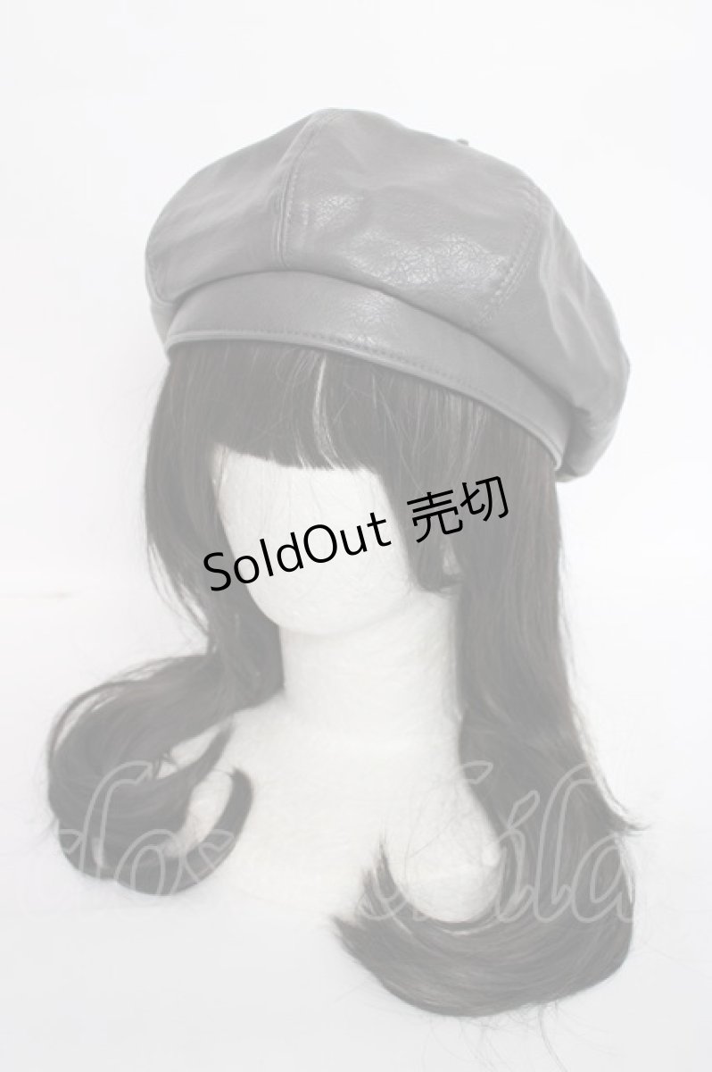画像1: axes femme / 合皮ベレー M グレー Y-26-07-07-016-AX-AC-SZ-ZY (1)