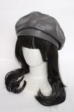 画像1: axes femme / 合皮ベレー M グレー Y-26-07-07-016-AX-AC-SZ-ZY (1)