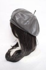 画像2: axes femme / 合皮ベレー M グレー Y-26-07-07-016-AX-AC-SZ-ZY (2)