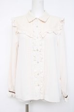 画像1: axes femme / フェミニンフリルブラウス M 生成り Y-26-07-07-027-AX-BL-SZ-ZY (1)
