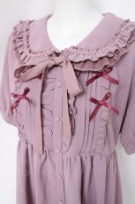 画像3: axes femme POETIQUE / トッピングリボンロングブラウス M ピンク Y-26-07-07-029-AX-BL-SZ-ZY (3)