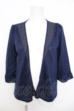 画像1: axes femme / BACKデザインカーディガン M 紺 Y-26-07-09-039-AX-TO-SZ-ZY (1)