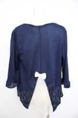 画像2: axes femme / BACKデザインカーディガン M 紺 Y-26-07-09-039-AX-TO-SZ-ZY (2)