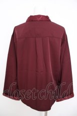 画像2: axes femme / ジャカード切替プリーツシャツ F ワイン Y-26-07-09-048-AX-BL-SZ-ZY (2)