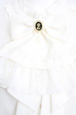 画像3: axes femme / リボン×ジャボブローチブラウス L 生成り Y-26-07-09-054-AX-BL-SZ-ZY (3)