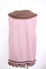 画像2: axes femme / セーラーカラー風配色ノースリトップス M アワピンク Y-26-07-09-061-AX-TO-SZ-ZY (2)