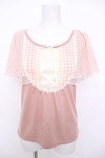 画像1: axes femme / フレア袖レースアッププルオーバー M アワピンク Y-26-07-09-062-AX-TO-SZ-ZY (1)