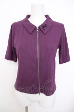 画像1: axes femme / 刺繍入ダブルジップトップス F パープル Y-26-07-09-064-AX-TO-SZ-ZY (1)