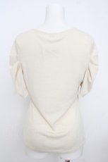 画像2: axes femme / シフォンリボン半袖トップス M 生成り Y-26-07-09-074-AX-TO-SZ-ZY (2)