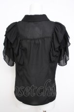 画像2: axes femme POETIQUE / チューリップスリーブブラウス M 黒 Y-26-07-09-076-AX-BL-SZ-ZY (2)