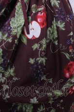 画像3: axes femme / シーズナルフルーツ柄ジャンパースカート F ワイン Y-26-07-09-093-AX-OP-SZ-ZY (3)