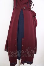 画像3: Ozz oneste / ローズ刺繍ジャンパースカート  ワイン Y-26-07-09-106-OO-OP-SZ-ZY (3)