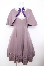 画像1: Amavel / Pretty Flowerケープワンピース F ラベンダー Y-26-07-09-111-CA-OP-SZ-ZY (1)