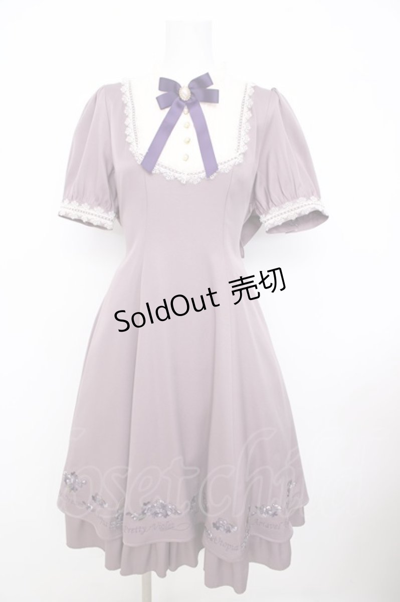 画像3: Amavel / Pretty Flowerケープワンピース F ラベンダー Y-26-07-09-111-CA-OP-SZ-ZH (3)