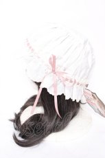 画像2: Kurumi Collaboration / CLK＊フリルキャップ  淡白 Y-26-07-09-011-LO-AC-SZ-ZY (2)