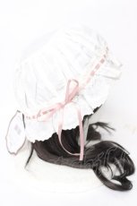 画像4: Kurumi Collaboration / CLK＊フリルキャップ  淡白 Y-26-07-09-011-LO-AC-SZ-ZY (4)