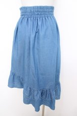 画像2: axes femme POETIQUE / イレヘムフリルデニムスカート M ブルー Y-26-07-09-126-AX-SK-SZ-ZY (2)