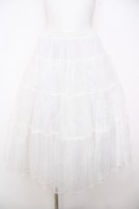 画像1: axes femme kawaii / ミディオーガンジーパニエ  白 Y-26-07-09-129-AX-SK-SZ-ZY (1)